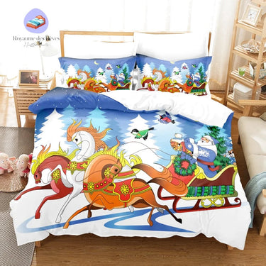 Housse de Couette Noel Sapins